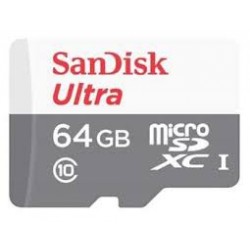 SANDISK ULTRA ANDROID microSDXC 64 GB 80MB/s Class 10 UHS-I SDSQUNS-064G-GN3MN