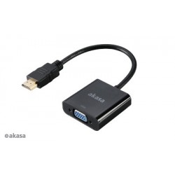 AKASA AK-CBHD15-20BK redukcia HDMI - VGA M/F, 20 cm