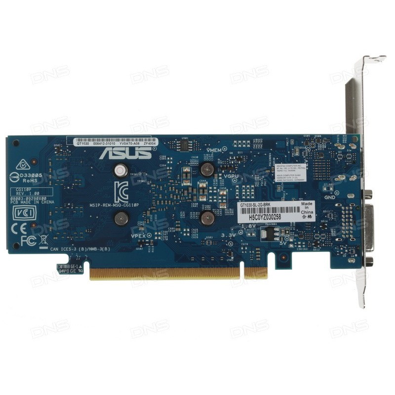 ASUS GeForce GT1030 SL, 2GB, DVI/HDMI GT1030-SL-2G-BRK