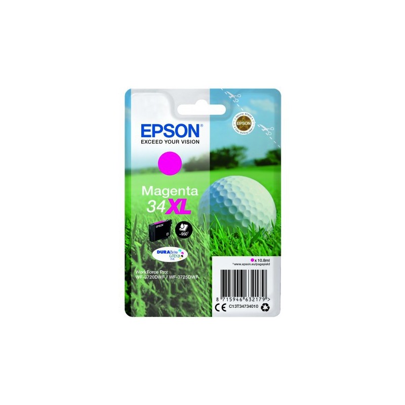 kazeta EPSON WF-3720/3725 no.34XL magenta (950 str) C13T34734010