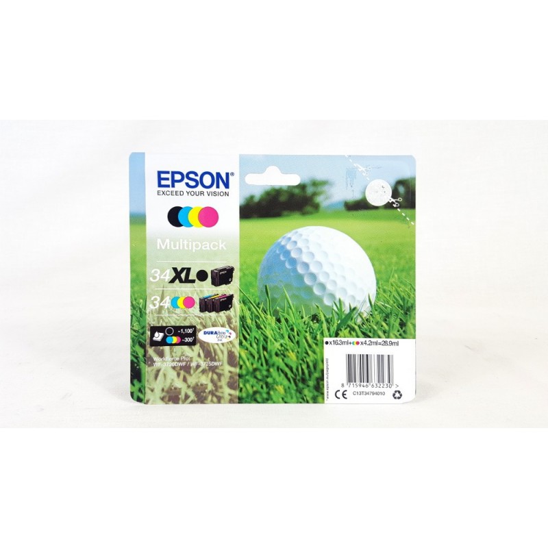 Epson originál ink C13T34764010, T347640, CMYK, 48.7ml, Epson WF-3720DWF, 3725DWF