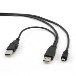 Gembird KABEL USB Mini 5-pin 0.9m Dual USB CCP-USB22-AM5P-3