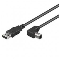 PremiumCord KABEL USB 2.0 2m black 90° konektor ku2ab2-90