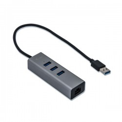 i-tec USB 3.0 Metal HUB 3 Port + Gigabit Ethernet Adapt. U3METALG3HUB