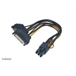 Akasa AK-CBPW13-15 2xSATA power to 6pin PCIe adapter cable