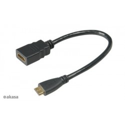 AKASA AK-CBHD10-25BK, HDMI - miniHDMI adaptér