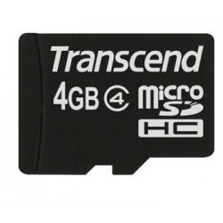 Transcend 4GB microSDHC (Class 4) paměťová karta (bez adaptéru)...