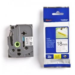 páska BROTHER TZS241 čierne písmo, biela páska extra lepivá...