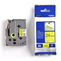 páska BROTHER TZS651 čierne písmo, žltá páska extra lepivá ADHESIVE...