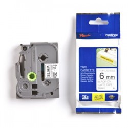 páska BROTHER TZFX211 čierne písmo, biela páska FLEXIBLE ID Tape...