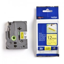 páska BROTHER TZS631 čierne písmo, žltá páska extra lepivá ADHESIVE...