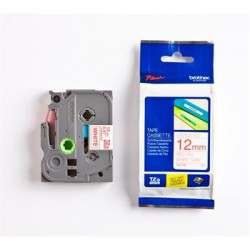 páska BROTHER TZ232 červené písmo, biela páska Tape (12mm) TZE232