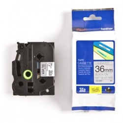 páska BROTHER TZeM961 čierne písmo, matná strieborná metalická...