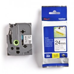 páska BROTHER TZS251 čierne písmo, biela páska extra lepivá...