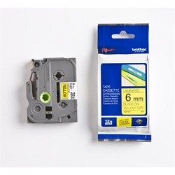 páska BROTHER TZ611 čierne písmo, žltá páska Tape (6mm) TZE611