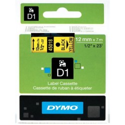 páska DYMO 45018 D1 Black On Yellow Tape (12mm) S0720580