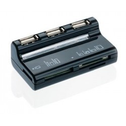 CONNECT IT USB COMBO hub 3 porty + čtečka karet BOOT černé CI-87