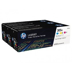 HP 305A CYM Tri-Pack Laserjet Toner Cartridge CF370AM