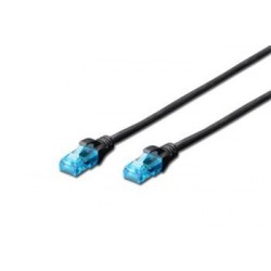 Digitus Ecoline Patch Cable, UTP, CAT 5e, AWG 26/7, černý 1m, 1ks...