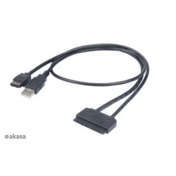 AKASA AK-CBSA03-80BK Flexstor ESATA Cable  2.5"" SATA HDD