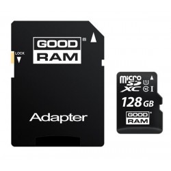 128 GB microSDHC karta GOODRAM Class 10 UHS I + adapter M1AA-1280R12