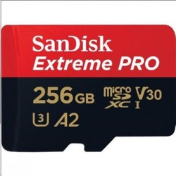 SanDisk Extreme PRO microSDXC 256GB - 170MB/s R/90MB/s W, A2 C10...