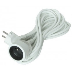 Solight predlžovací kábel - spojka, 1 zásuvka, biela, 7m PS15