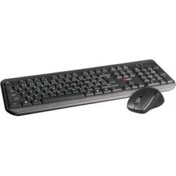 C-TECH klávesnice WLKMC-01, bezdrátový combo set s myší, černý,...