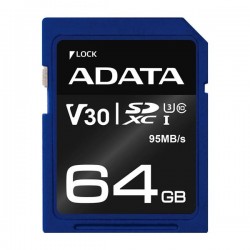 64 GB SDXC Premier Pro UHS-I U3 karta A-DATA class 3/10 Ultra High...
