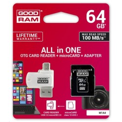 64 GB microSDHC karta GOODRAM Class 10 UHS I + čítačka  (All in...