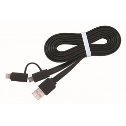 Gembird USB charging combo cable, black, 1 m CC-USB2-AMLM2-1M