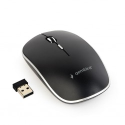 Gembird bezdrôtová optická myš MUSW-4B-01, 1600 DPI, nano USB, čierna