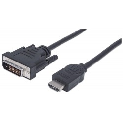Manhattan Kábel HDMI, HDMI samec na DVI-D 24+1 sameci, Dual Link,...