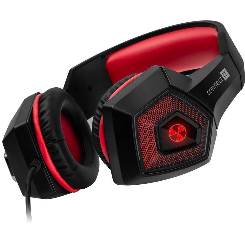 CONNECT IT BATTLE RNBW Ed. 2 herní sluchátka s mikrofonem, USB, 3,5mm Jack,ČARNO-ČERVENÁ CHP-5500-RD