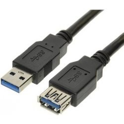PremiumCord USB 3.0 predlžovací AA čierny 1m KU3PAA1BK