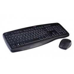 C-TECH klávesnice s myší WLKMC-02, bezdrátový combo set, ERGO,...