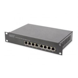 DIGITUS Switch Unmanaged Gigabit 10' Rack 8-port, 8x10/100/1000Mbps Base-TX DN-80114